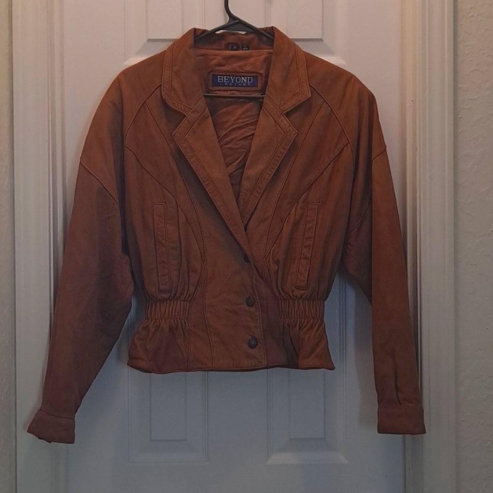 Women's Small Tan Beyond Leather jacket